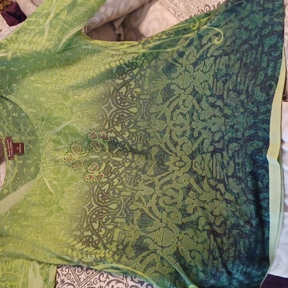 Jane Ashley,Size XL,Green blouse - Picture 4 of 9